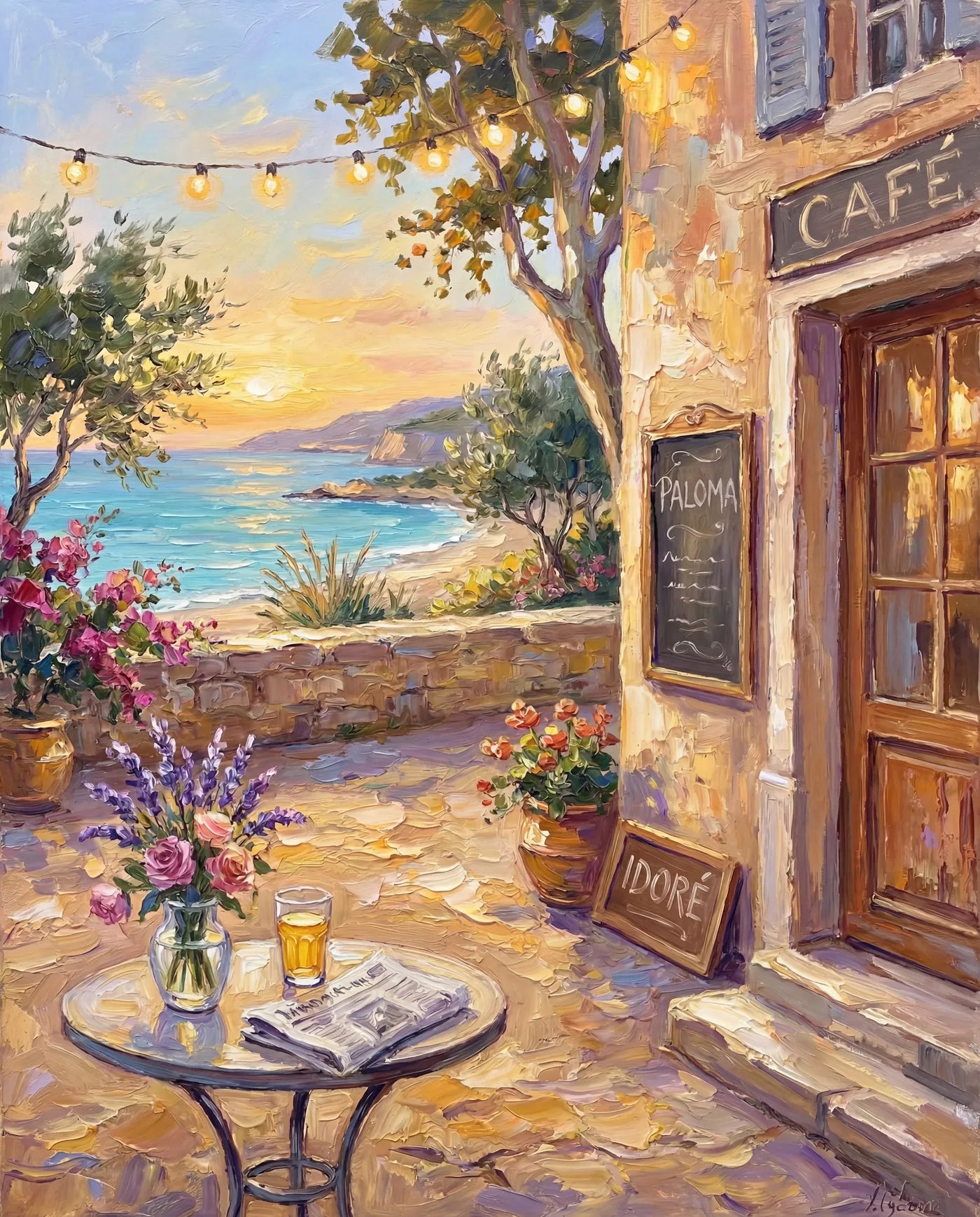 Paloma, a painted café in the South of France