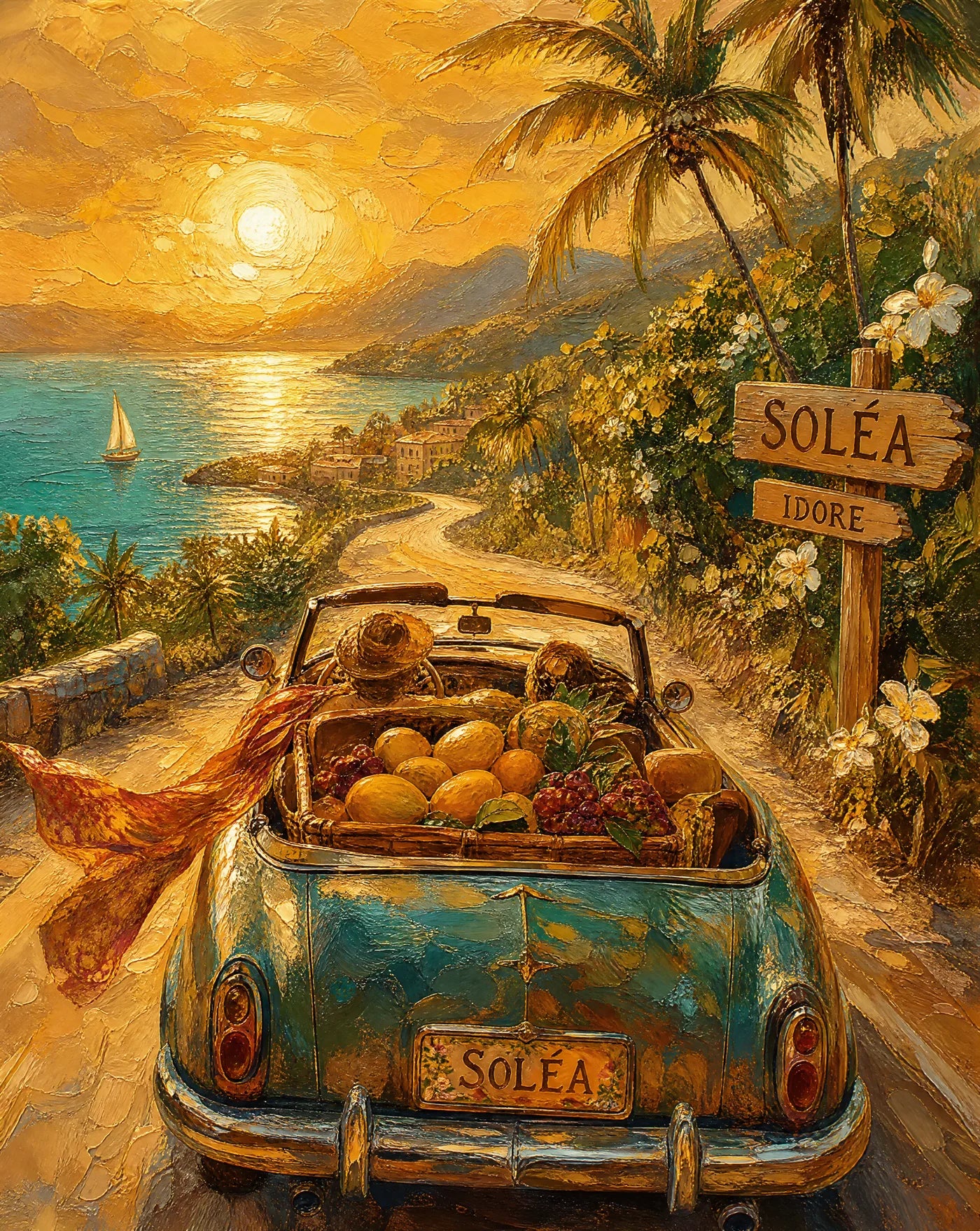 The road to Soléa, a painted golden coast