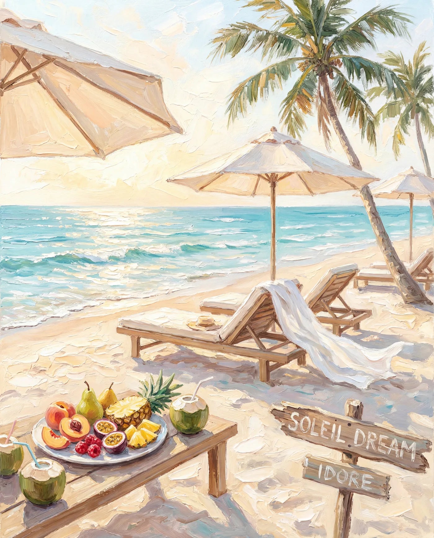 Soleil Dream, a painted endless summer beach